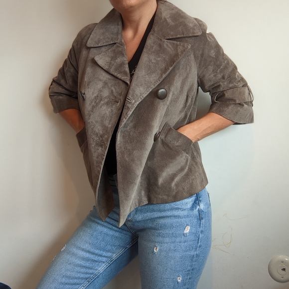 Vintage June Leather + Silk Jacket - Picture 4 of 16